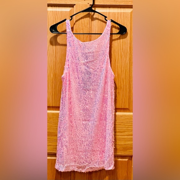 NWT Dolls Kill Club EXX Celestial Gaze Mini Dress in Pink Size Small - Picture 10 of 16